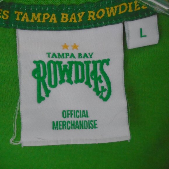 vintage Tampa Bay Rowdies Official Merchandise Mens Tee Shirt Size L Green - Picture 2 of 6